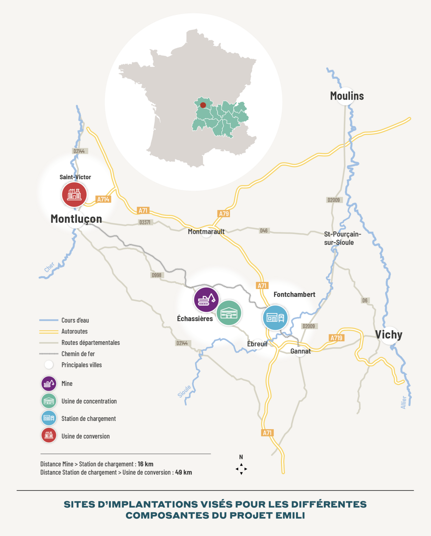 Projet EMILI : Annonce des futurs emplacements de l’usine de conversion et de l’atelier de chargement 